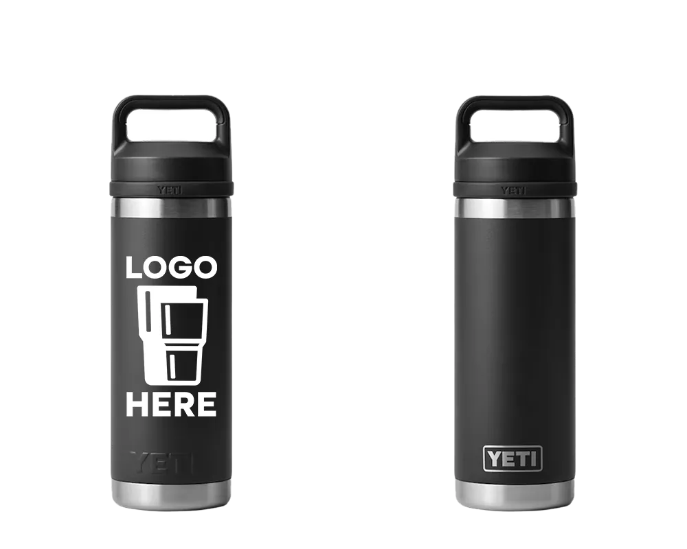 YETI Rambler Bottle Black Color Print