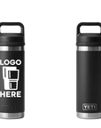 YETI Rambler Bottle Black Color Print