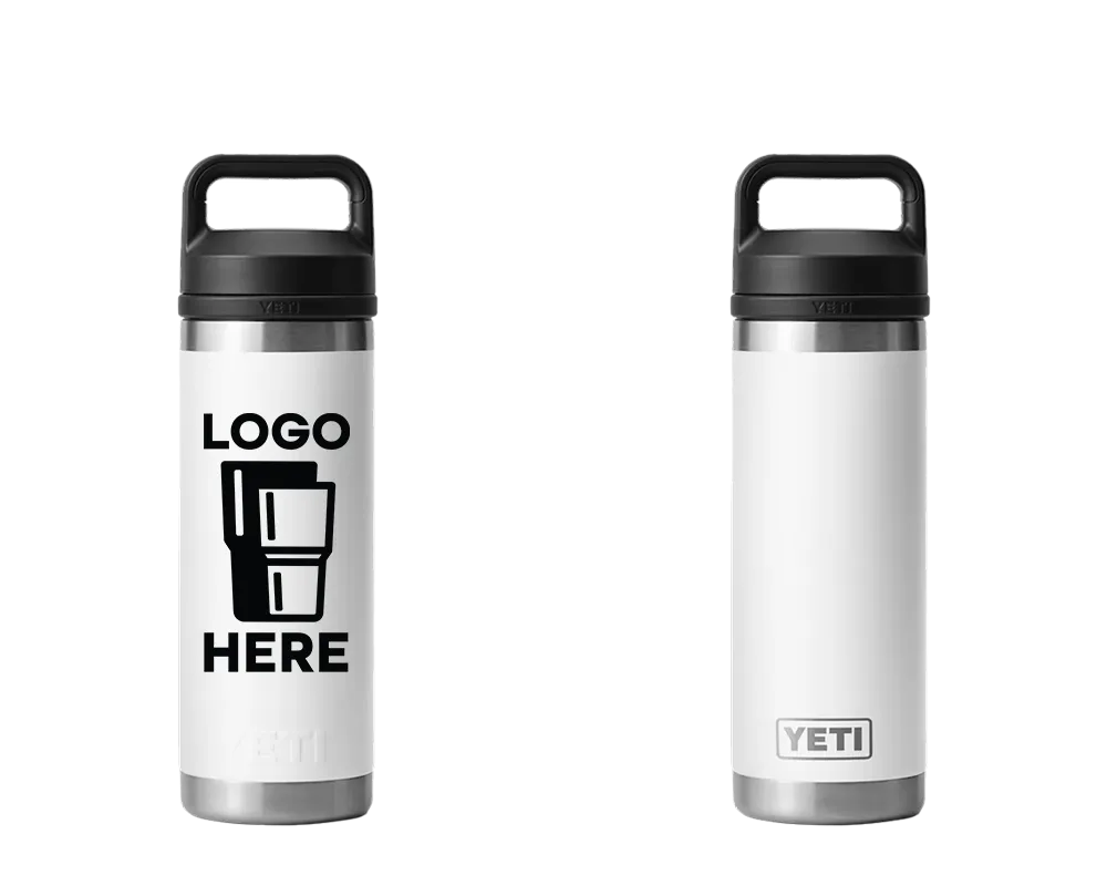 YETI Rambler Bottle White Color Print