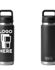 YETI Rambler Bottle Black Color Print