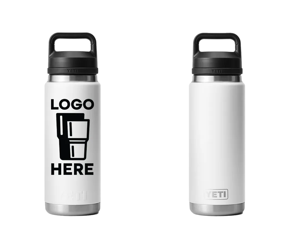 YETI Rambler Bottle White Color Print