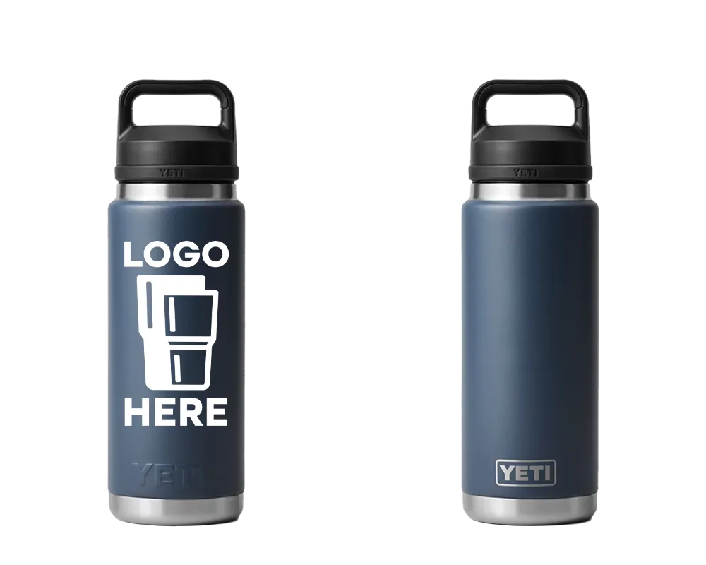 YETI Rambler Bottle Navy Color Print