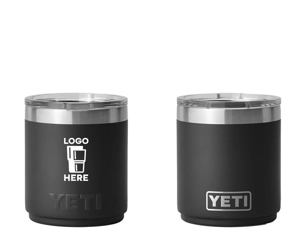 YETI Rambler Lowball Black Color Print