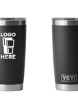 YETI Rambler Tumbler Black Color Print