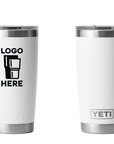 YETI Rambler Tumbler White Color Print