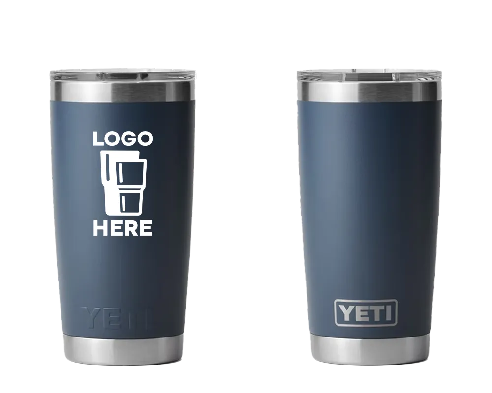 YETI Rambler Tumbler Navy Color Print